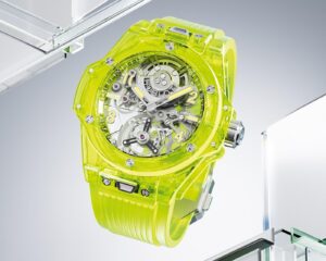Hublot Big Bang Tourbillon Automatic Neon Saxem – žlutý safír a tourbillon